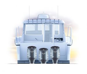 Lindell 38 stern outboards